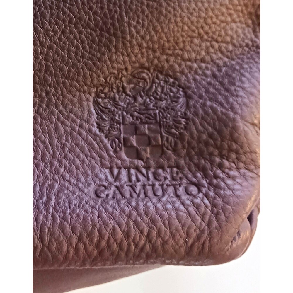 VC Vince Camuto Corin Lg Hobo Bag Bordeaux Brown Leather Snake Print Top Strap - Picture 4 of 14